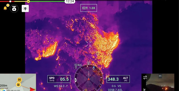 无人机显身手  助力平定县灭火救援